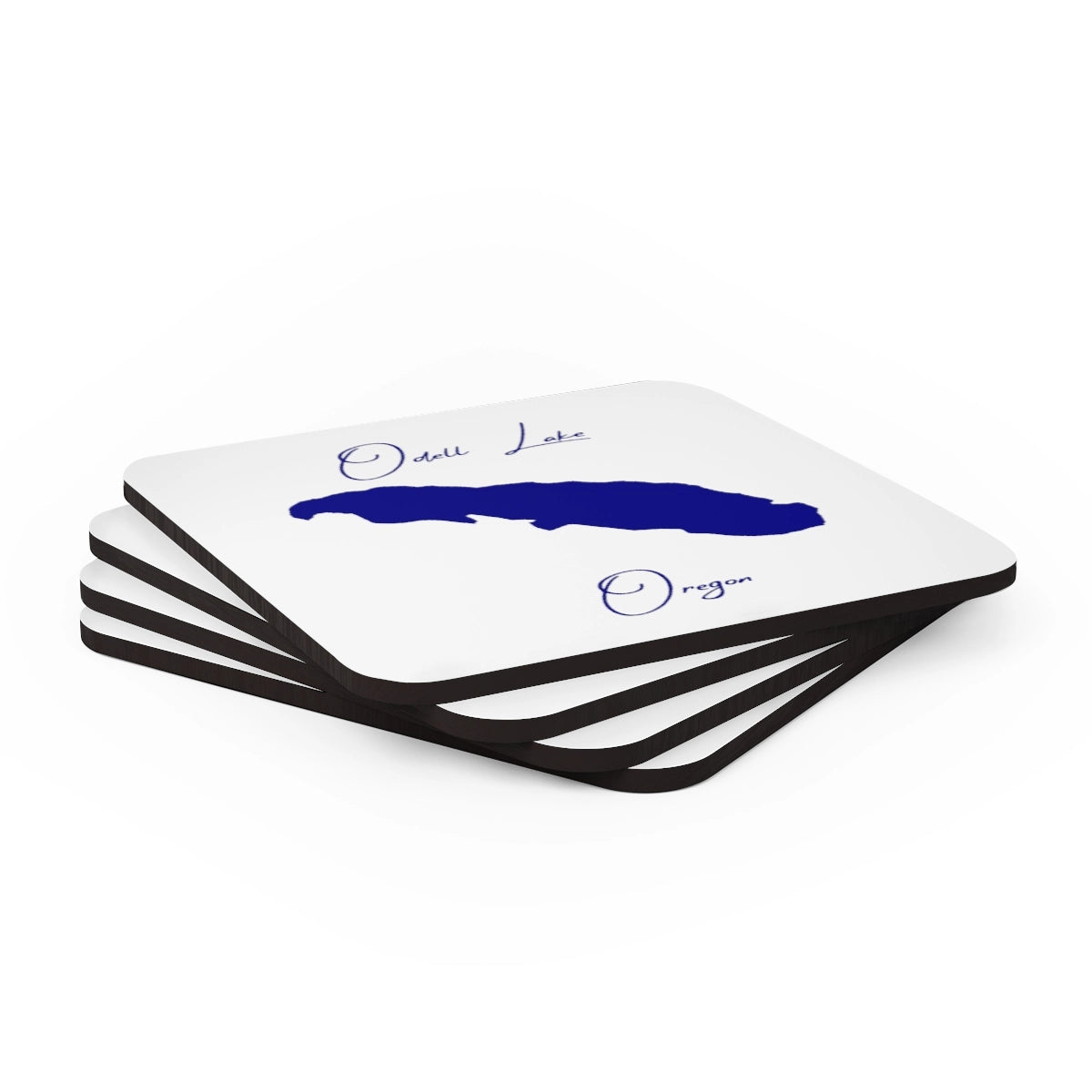 Oregon Odell Lake Coaster Set front position view from stacked 3.75 x 3.75.webp