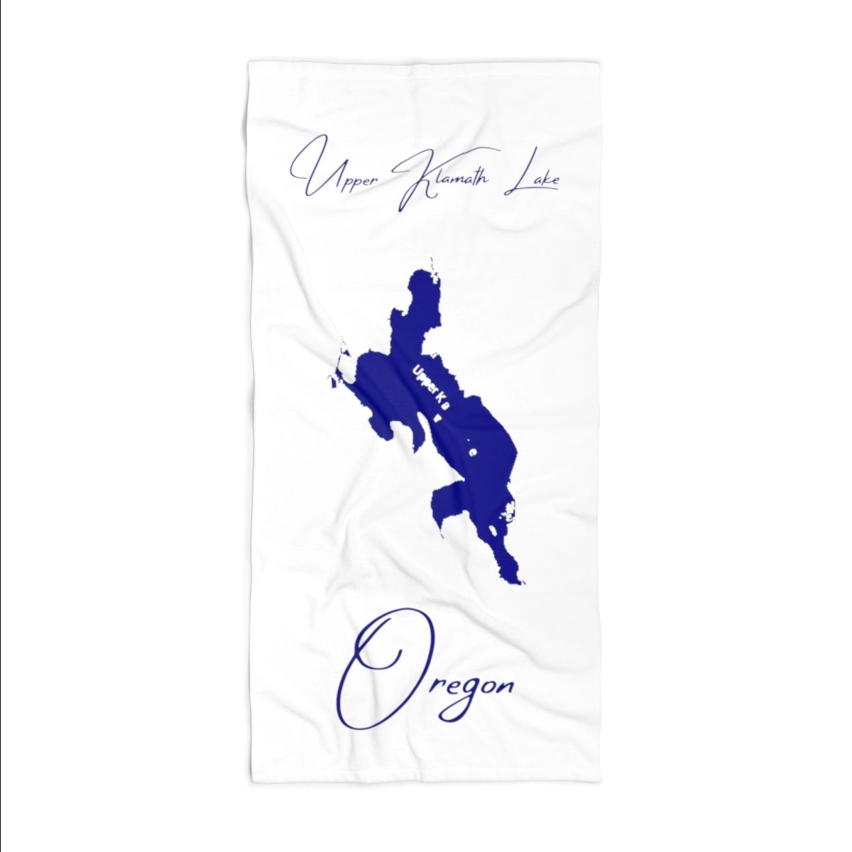 Oregon Upper Klamath Lake Beach Towel front position view from front 36 x 72.webp
