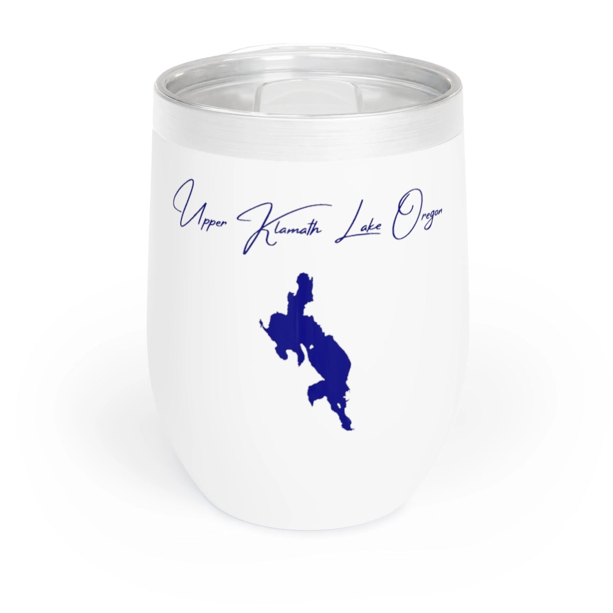 Oregon Upper Klamath Lake Wine Tumbler front position view from front white.webp