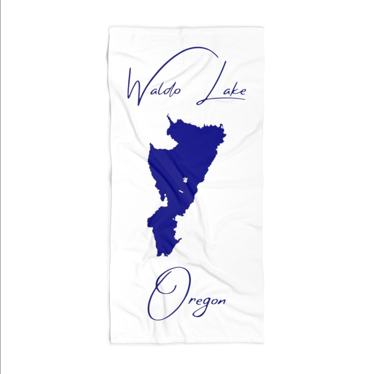 Oregon Waldo Lake Beach Towel front position view from front 36 x 72.webp