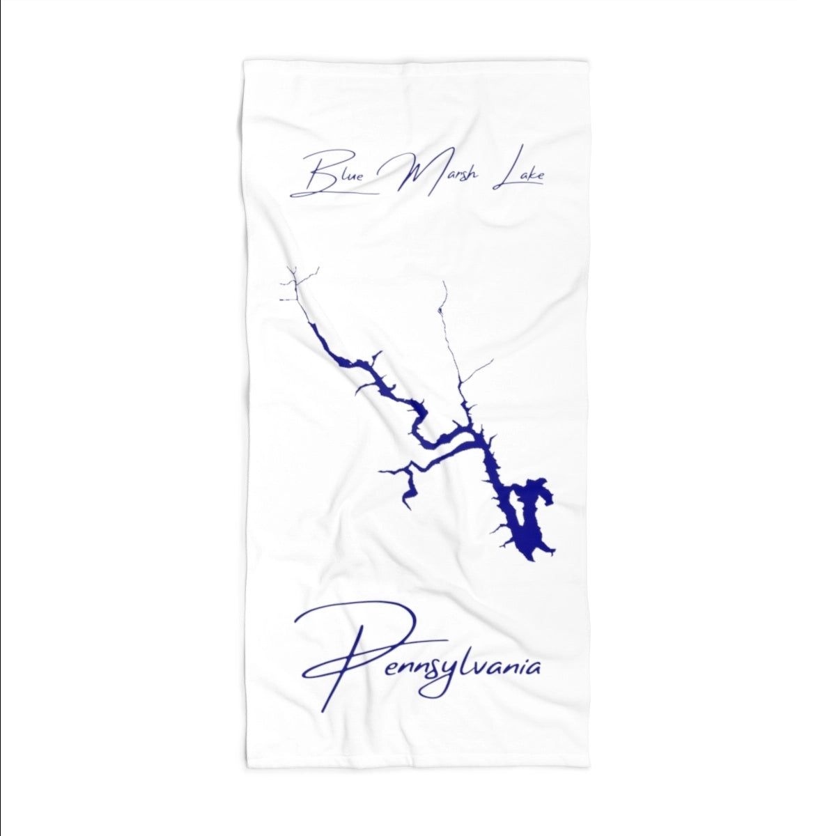 Pennsylvania Blue Marsh Lake Beach Towel front position view from front 36 x 72.webp