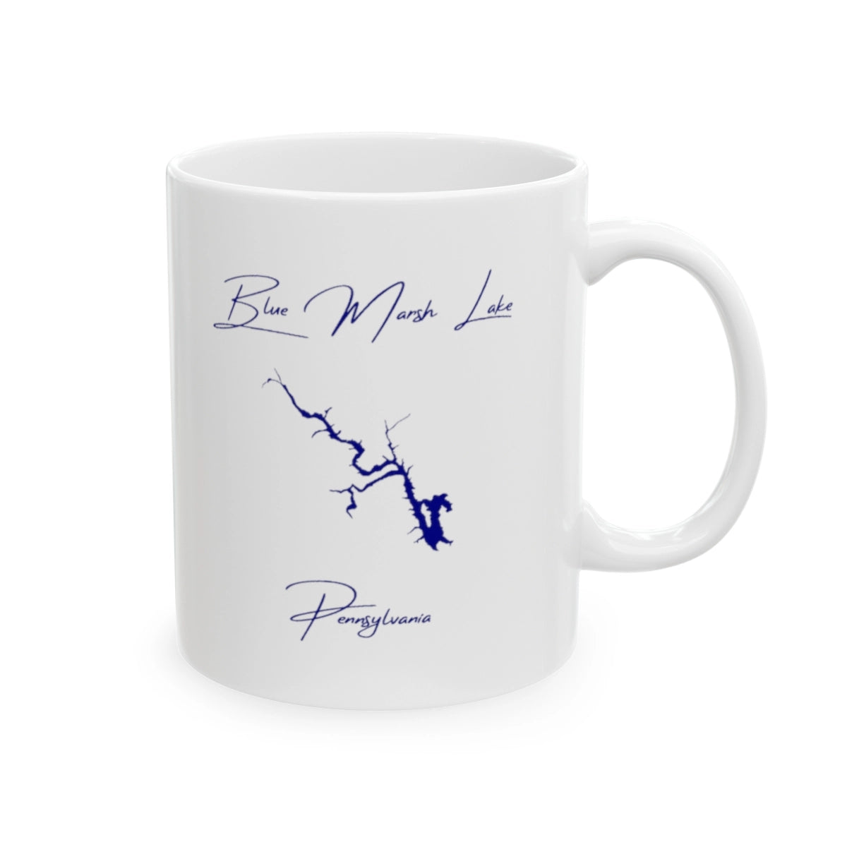 Pennsylvania Blue Marsh Lake Ceramic Mug other position view from right 11oz.webp