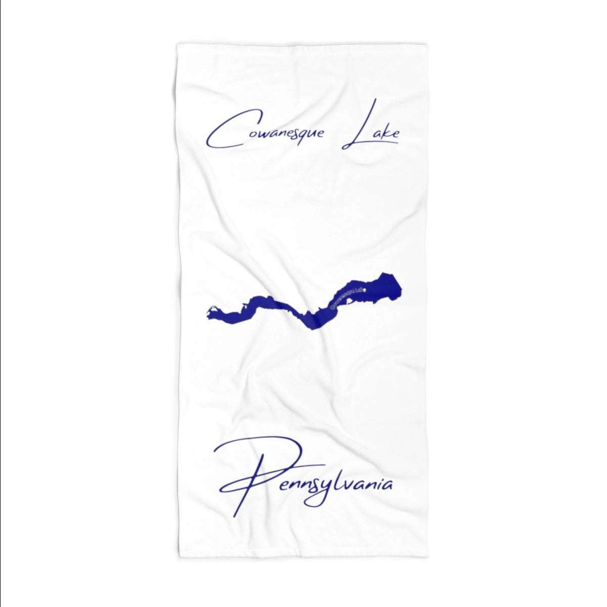 Pennsylvania Cowanesque Lake Beach Towel front position view from front 36 x 72.webp