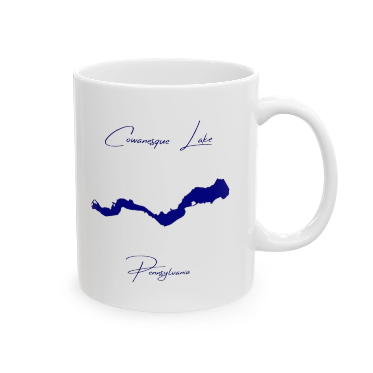 Pennsylvania Cowanesque Lake Ceramic Mug other position view from right 11oz.webp