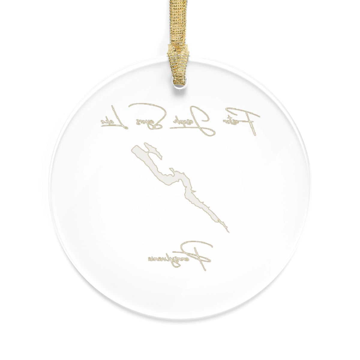 Pennsylvania Foster Joseph Sayers Lake Tree Ornament other position view from back round.webp