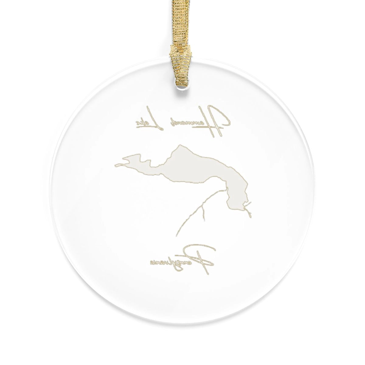 Pennsylvania Hammond Lake Tree Ornament other position view from back round.webp