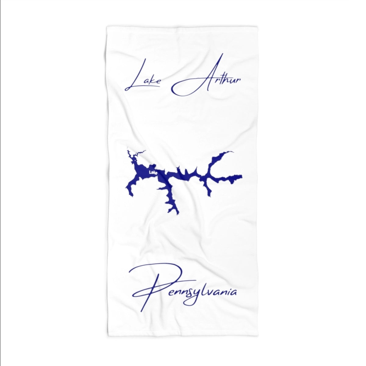 Pennsylvania Lake Arthur Beach Towel front position view from front 36 x 72.webp