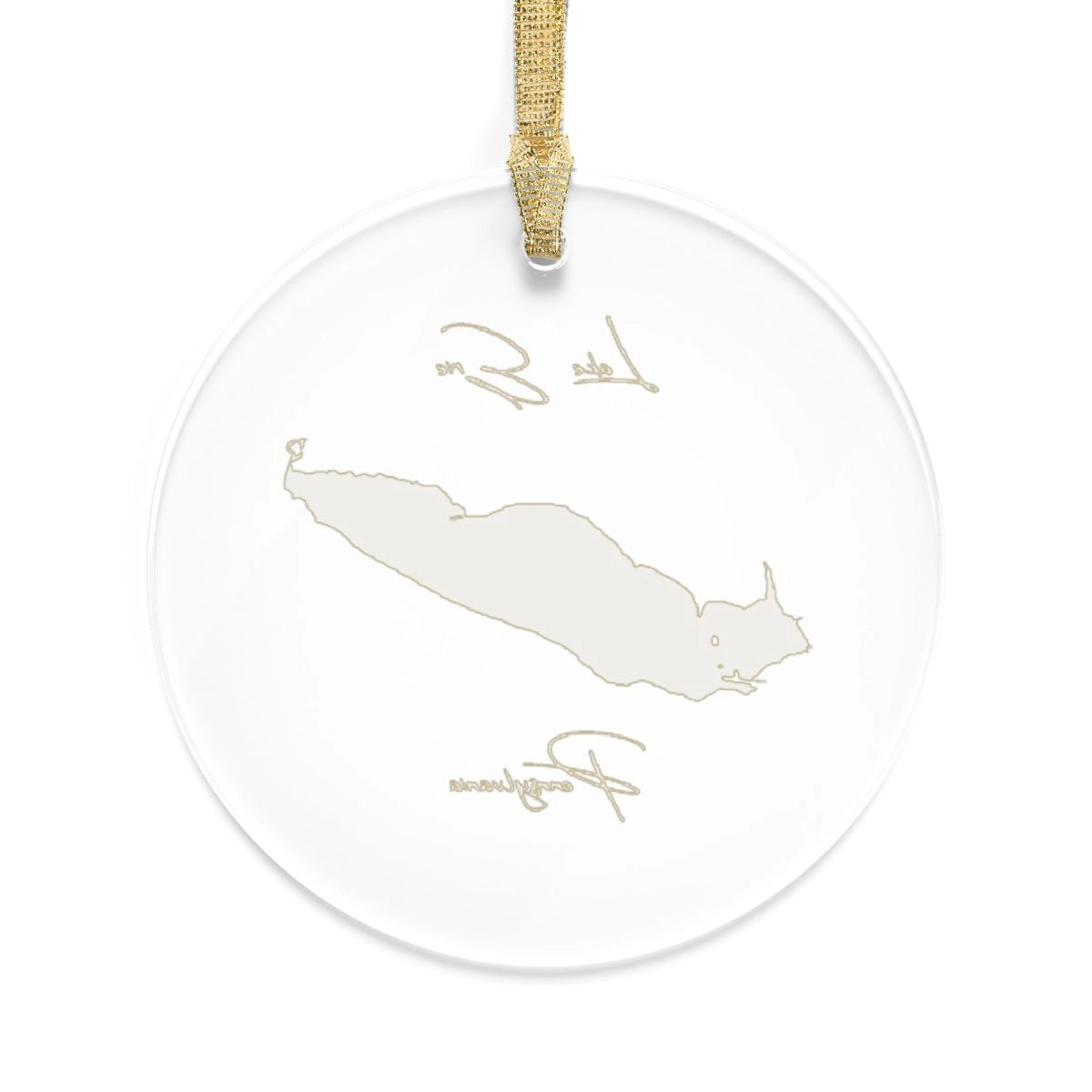 Pennsylvania Lake Erie Tree Ornament other position view from back round.webp