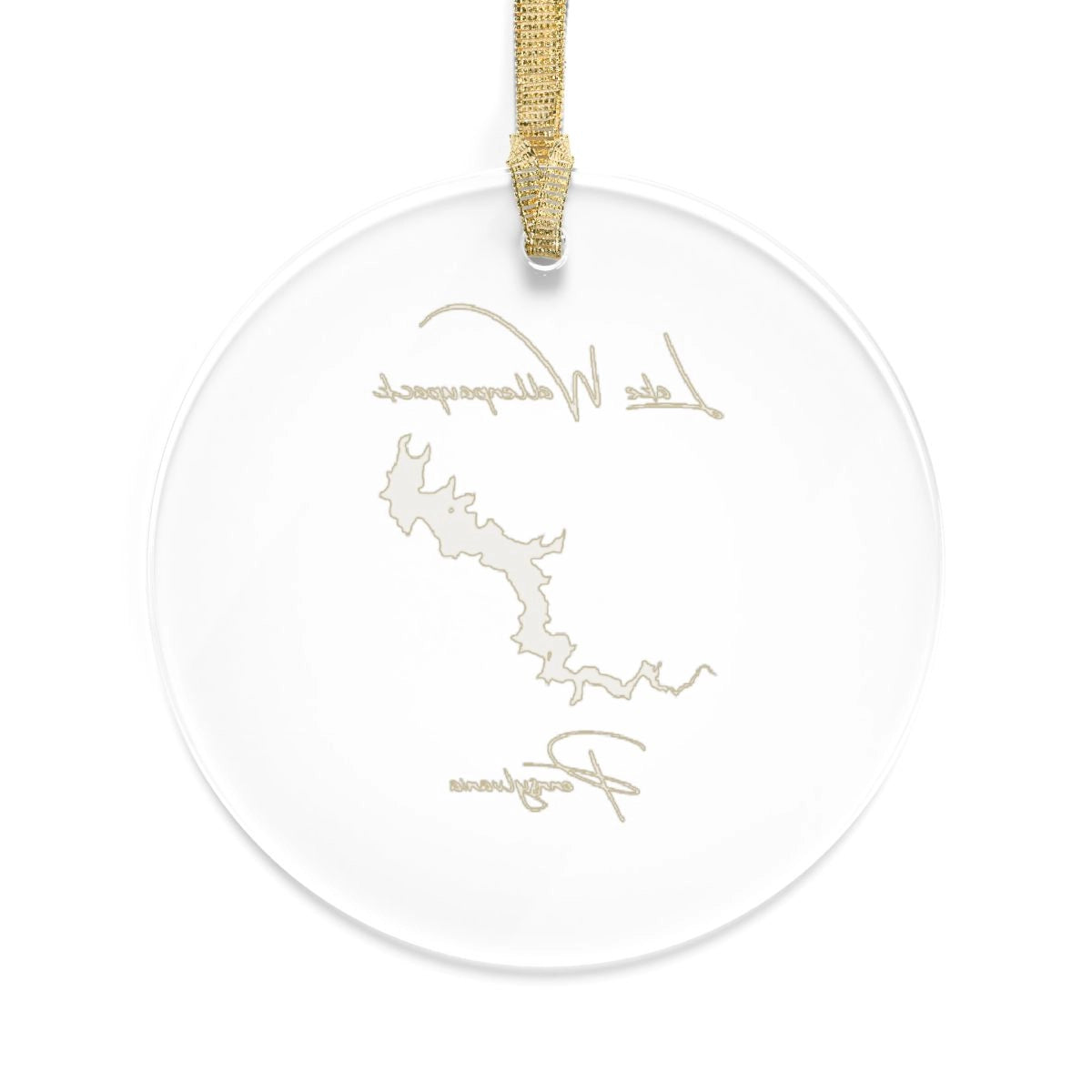 Pennsylvania Lake Wallenpaupack Tree Ornament other position view from back round.webp