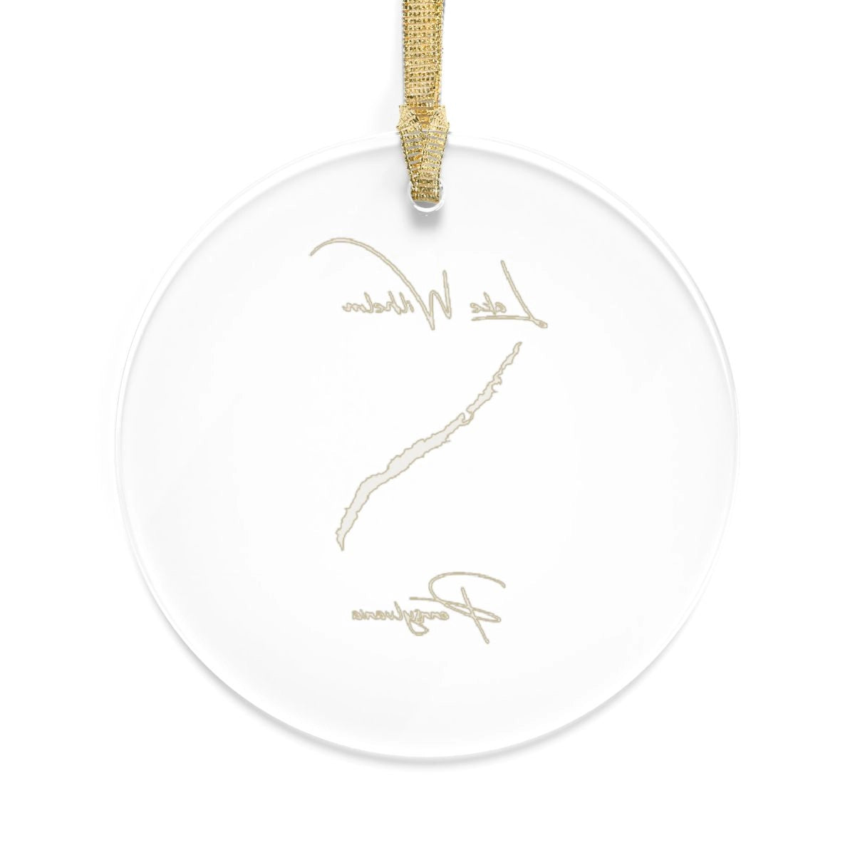 Pennsylvania Lake Wilhelm Tree Ornament other position view from back round.webp