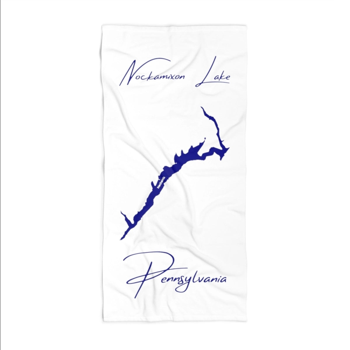 Pennsylvania Nockamixon Lake Beach Towel front position view from front 36 x 72.webp