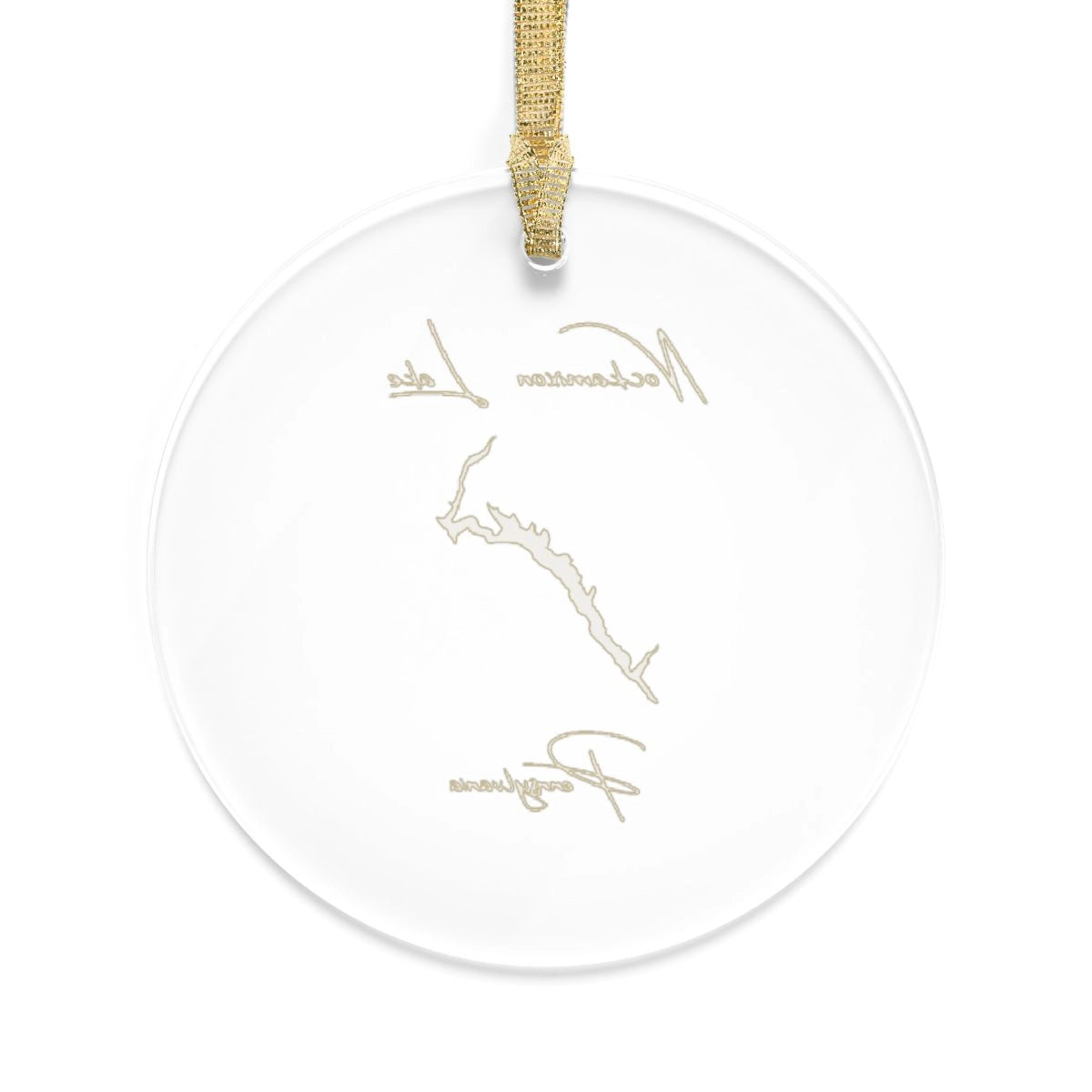 Pennsylvania Nockamixon Lake Tree Ornament other position view from back round.webp