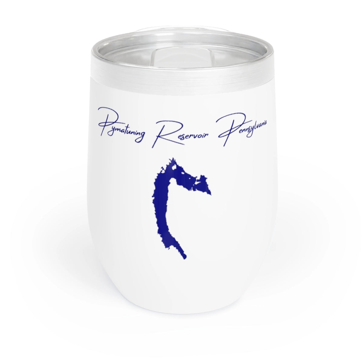 Pennsylvania Pymatuning Reservoir Wine Tumbler front position view from front white.webp