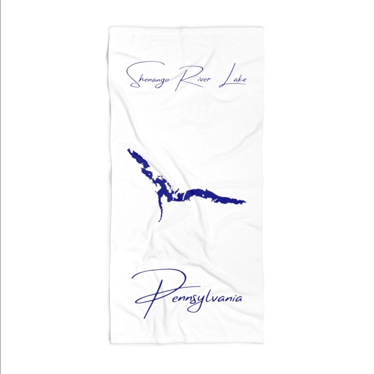 Pennsylvania Shenango River Lake Beach Towel front position view from front 36 x 72.webp