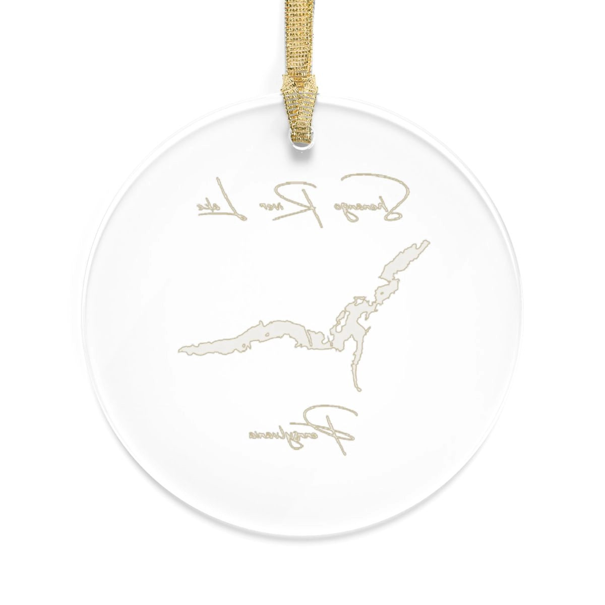 Pennsylvania Shenango River Lake Tree Ornament other position view from back round.webp