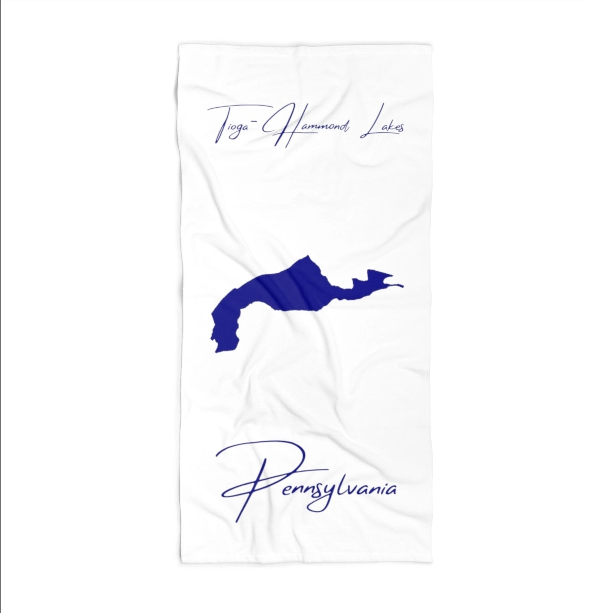 Pennsylvania Tioga-Hammond Lakes Beach Towel front position view from front 36 x 72.webp