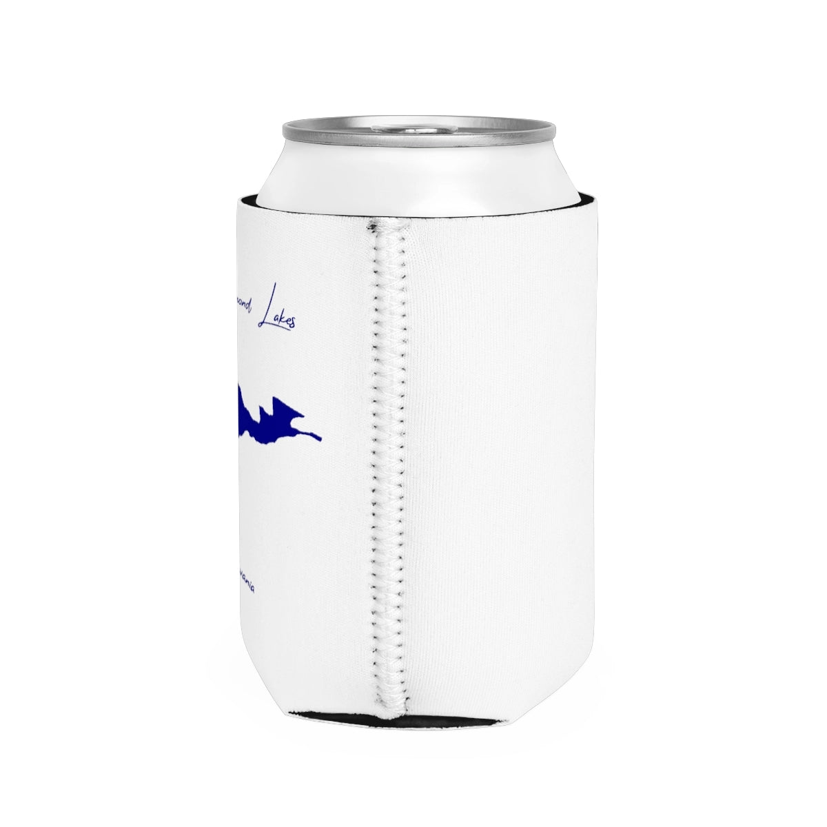 Pennsylvania Tioga-Hammond Lakes Can Koozie all position view from right white.webp