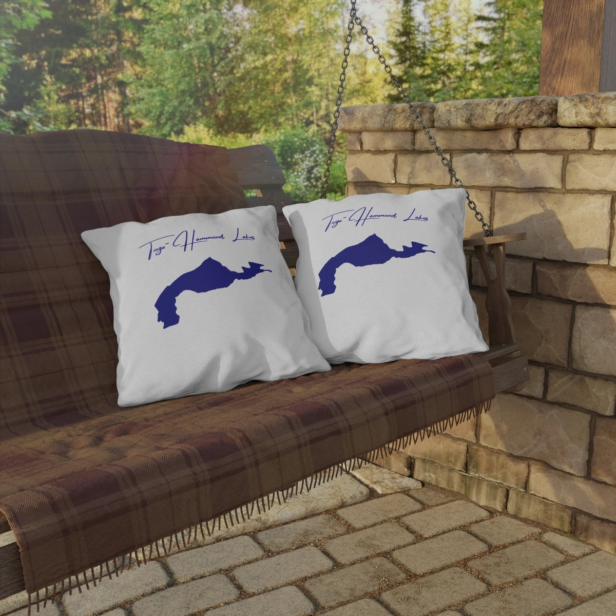 Pennsylvania Tioga-Hammond Lakes Outdoor Pillow all position view from context-2 20 x 20.webp