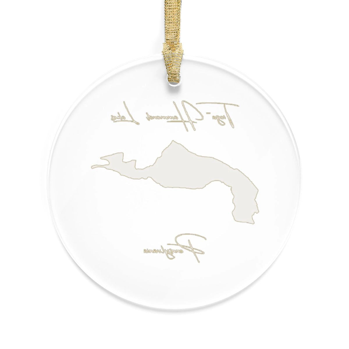 Pennsylvania Tioga-Hammond Lakes Tree Ornament other position view from back round.webp