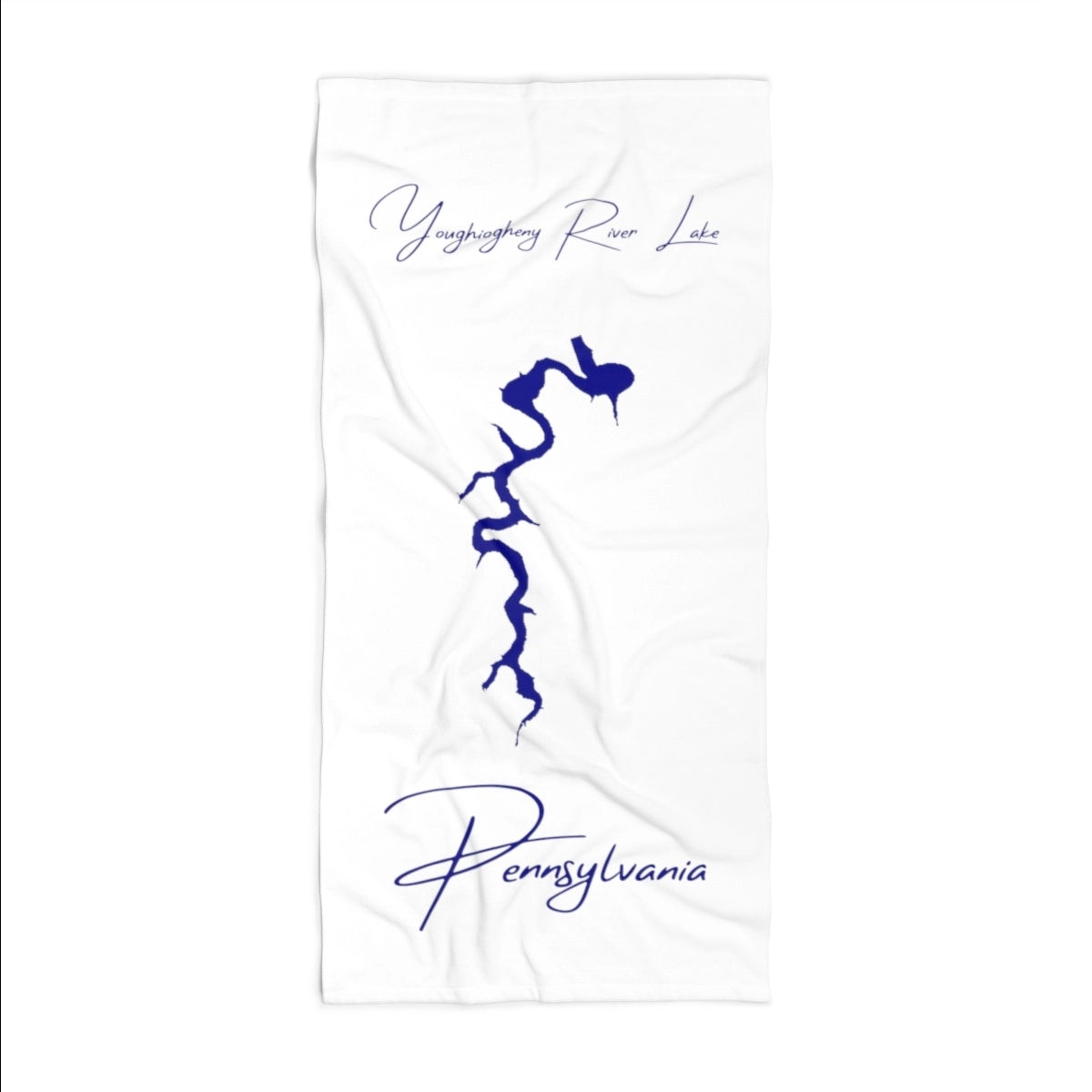 Pennsylvania Youghiogheny River Lake Beach Towel front position view from front 36 x 72.webp