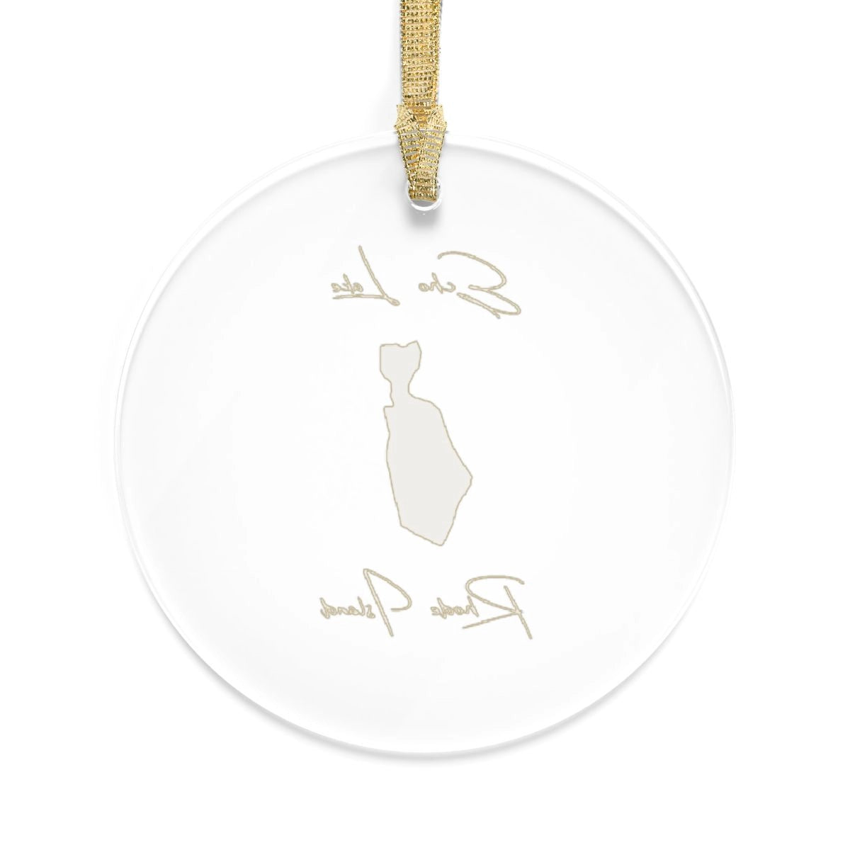 Rhode Island Echo Lake Tree Ornament other position view from back round.webp