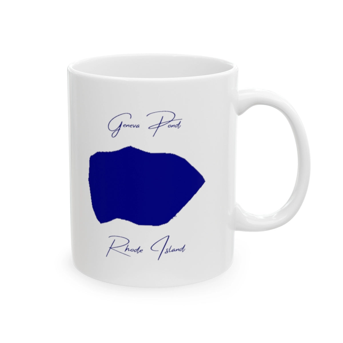 Rhode Island Geneva Pond Ceramic Mug other position view from right 11oz.webp