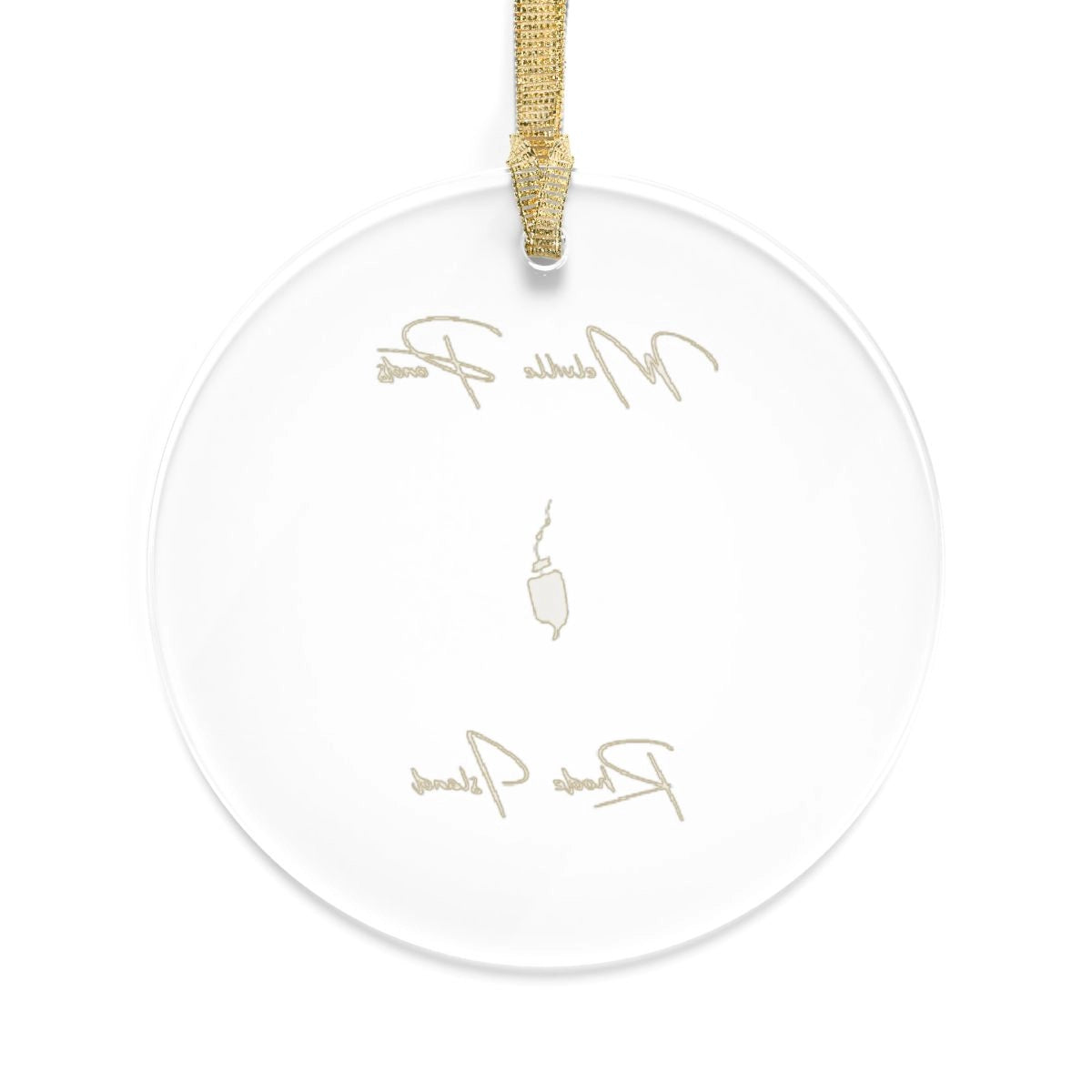 Rhode Island Melville Ponds Tree Ornament other position view from back round.webp