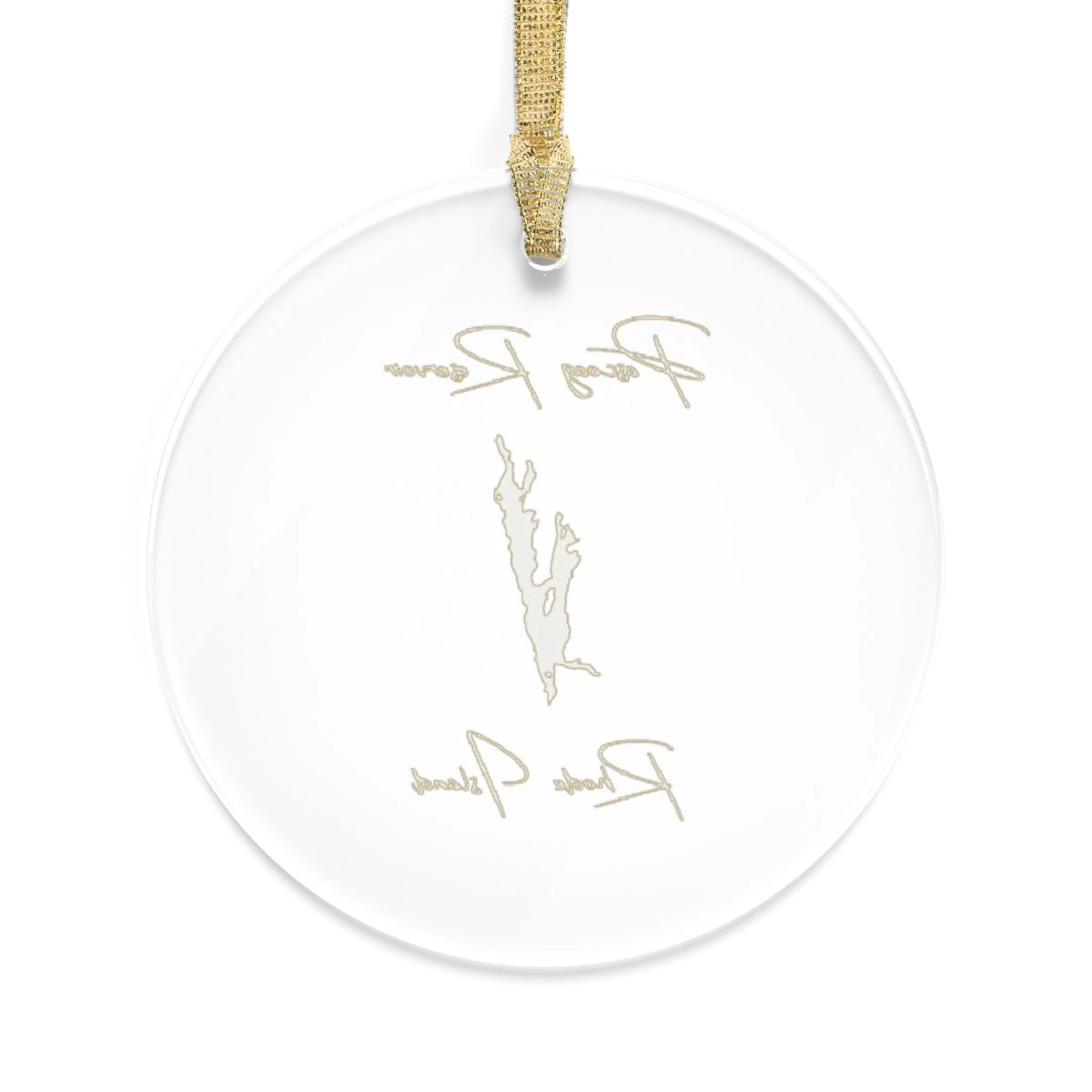 Rhode Island Pascoag Reservoir Tree Ornament other position view from back round.webp