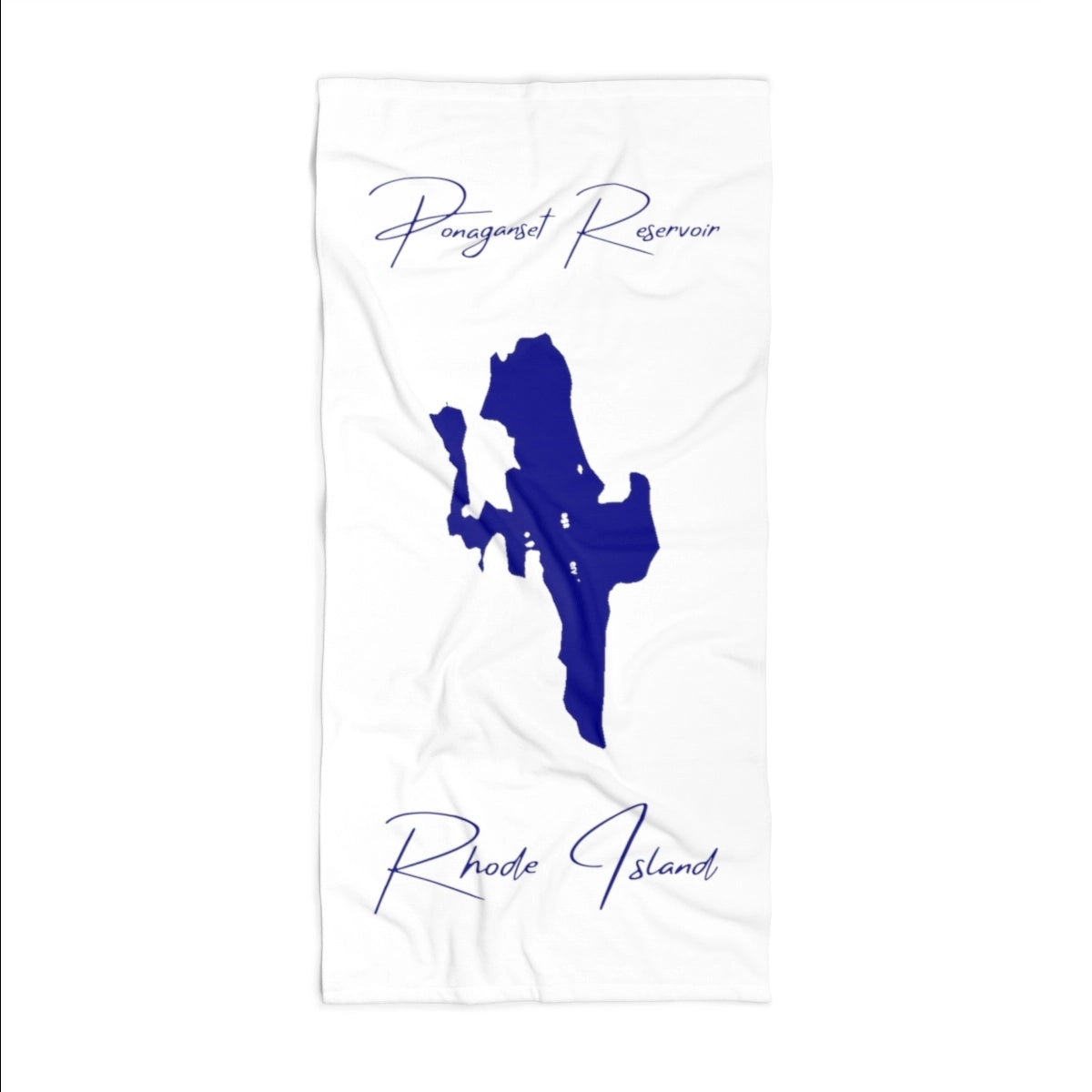 Rhode Island Ponaganset Reservoir Beach Towel front position view from front 36 x 72.webp