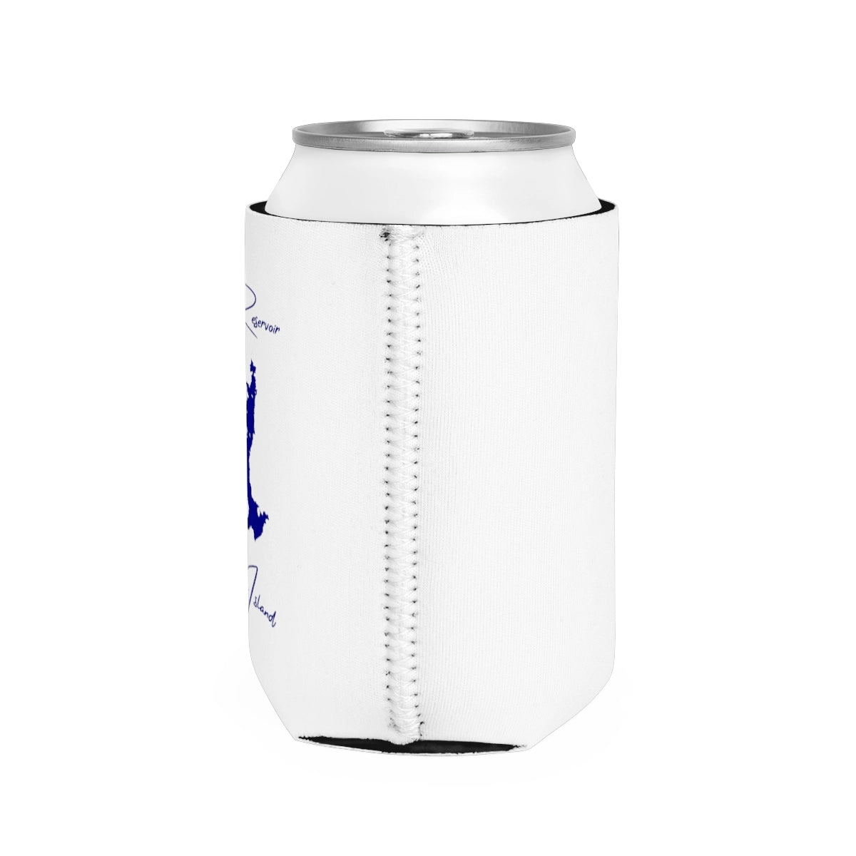 Rhode Island Scituate Reservoir Can Koozie all position view from right white.webp