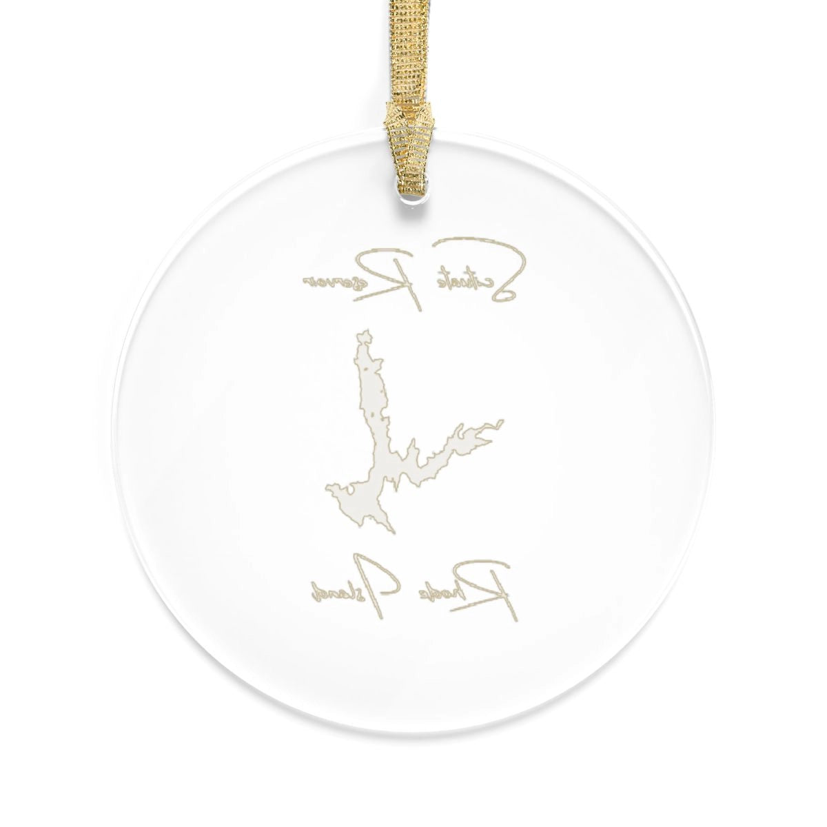 Rhode Island Scituate Reservoir Tree Ornament other position view from back round.webp