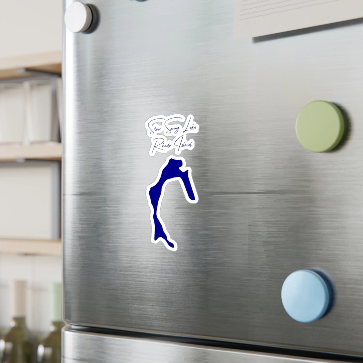 Rhode Island Silver Spring Lake Vinyl Decal other position view from context-2 4 x 6.webp