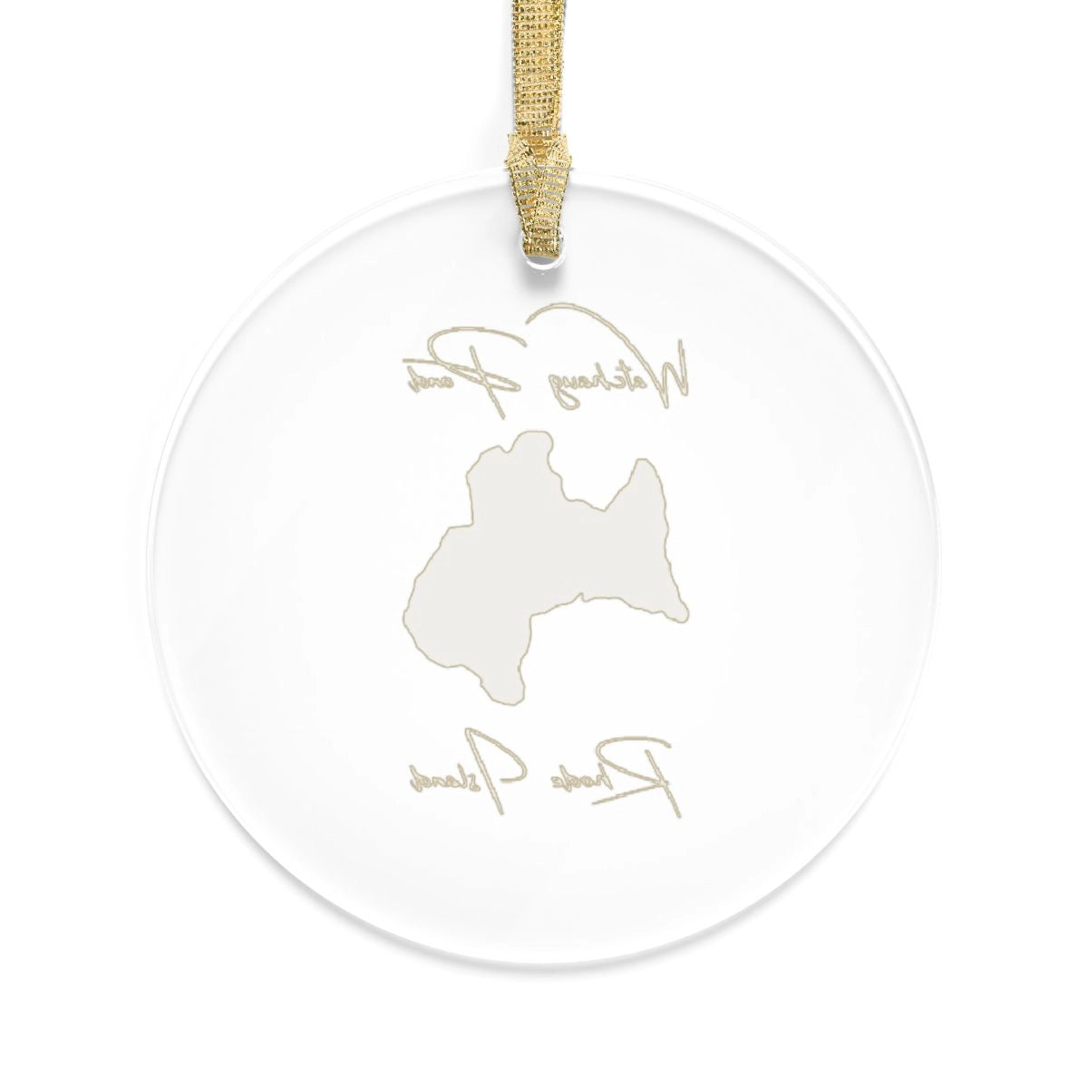 Rhode Island Watchaug Pond Tree Ornament other position view from back round.webp