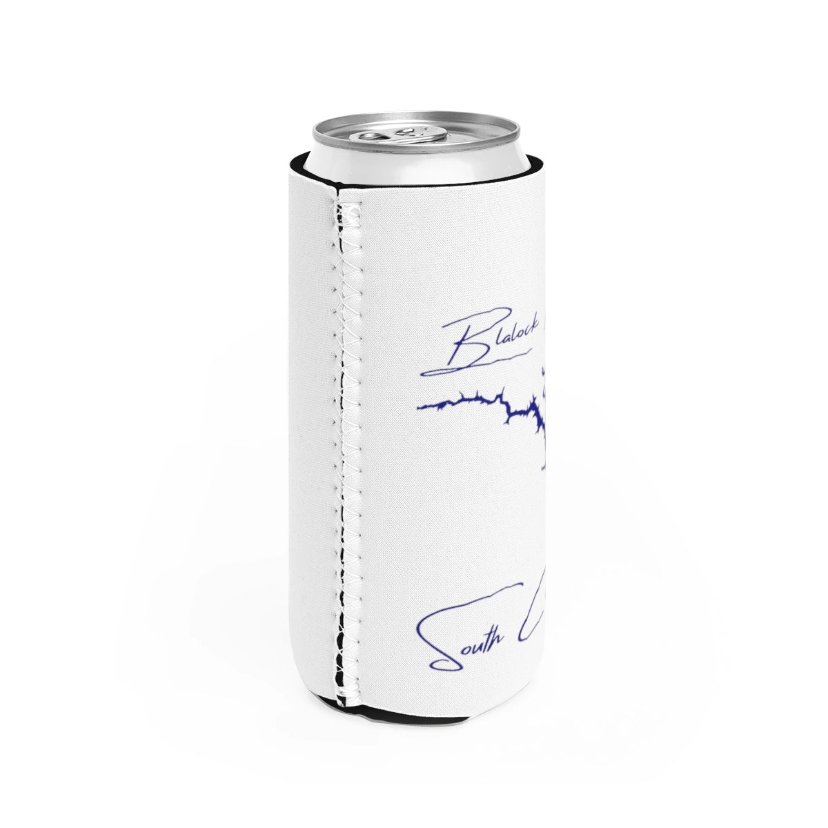 South Carolina Blalock Lake Slim Can Koozie all position view from right white.webp