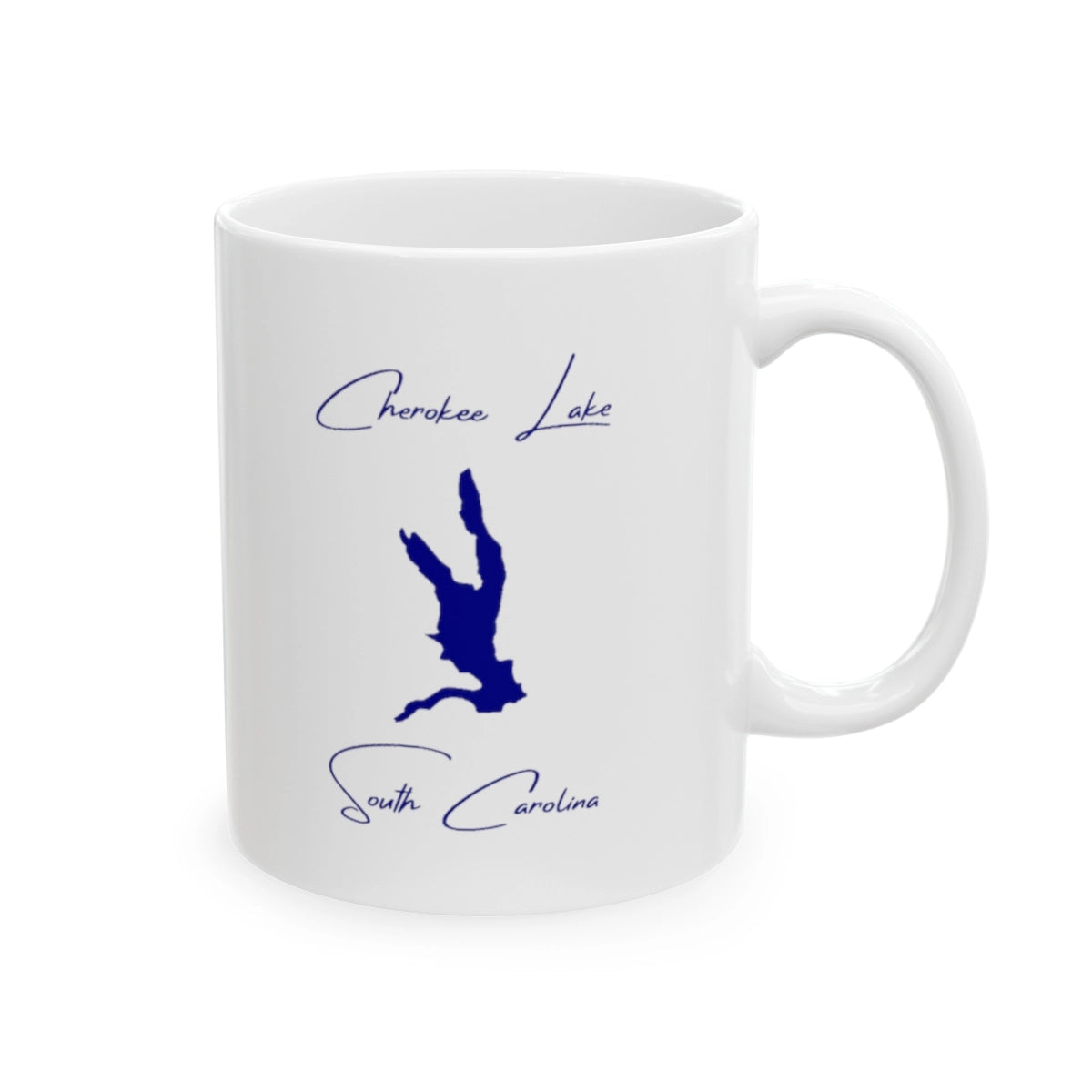 South Carolina Cherokee Lake Ceramic Mug other position view from right 11oz.webp