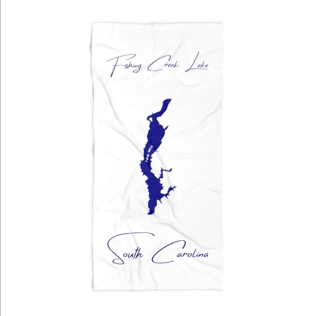 South Carolina Fishing Creek Lake Beach Towel front position view from front 36 x 72.webp