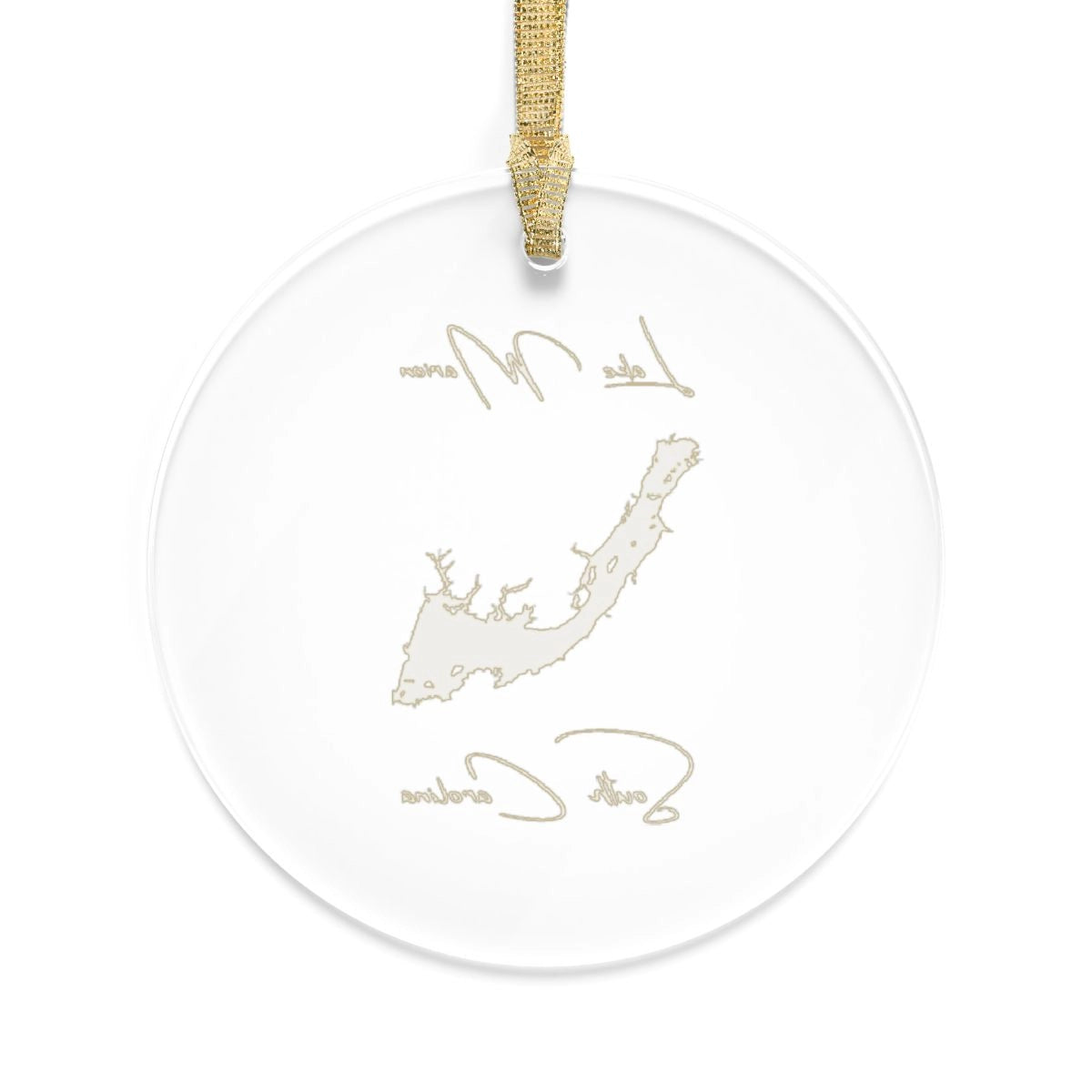 South Carolina Lake Marion Tree Ornament other position view from back round.webp