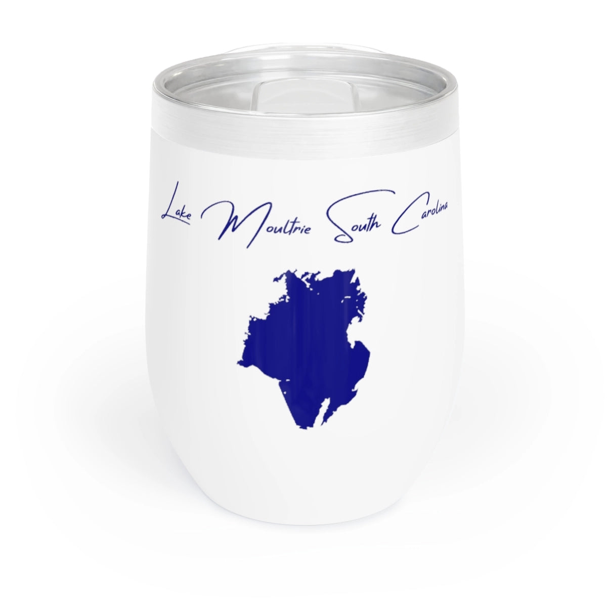 South Carolina Lake Moultrie Wine Tumbler front position view from front white.webp