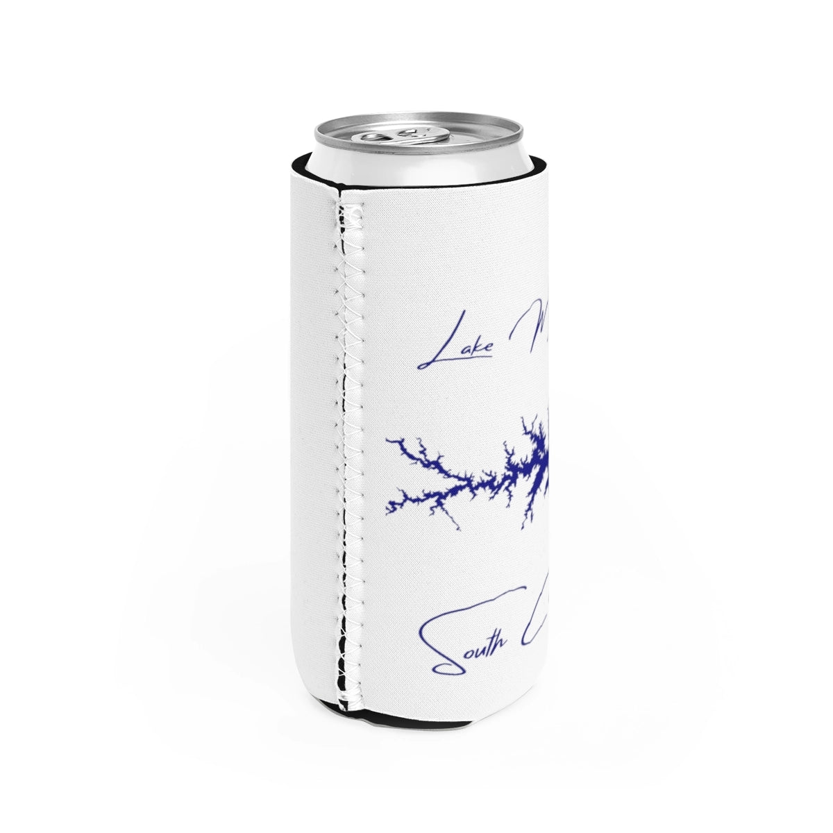 South Carolina Lake Murray Slim Can Koozie all position view from right white.webp