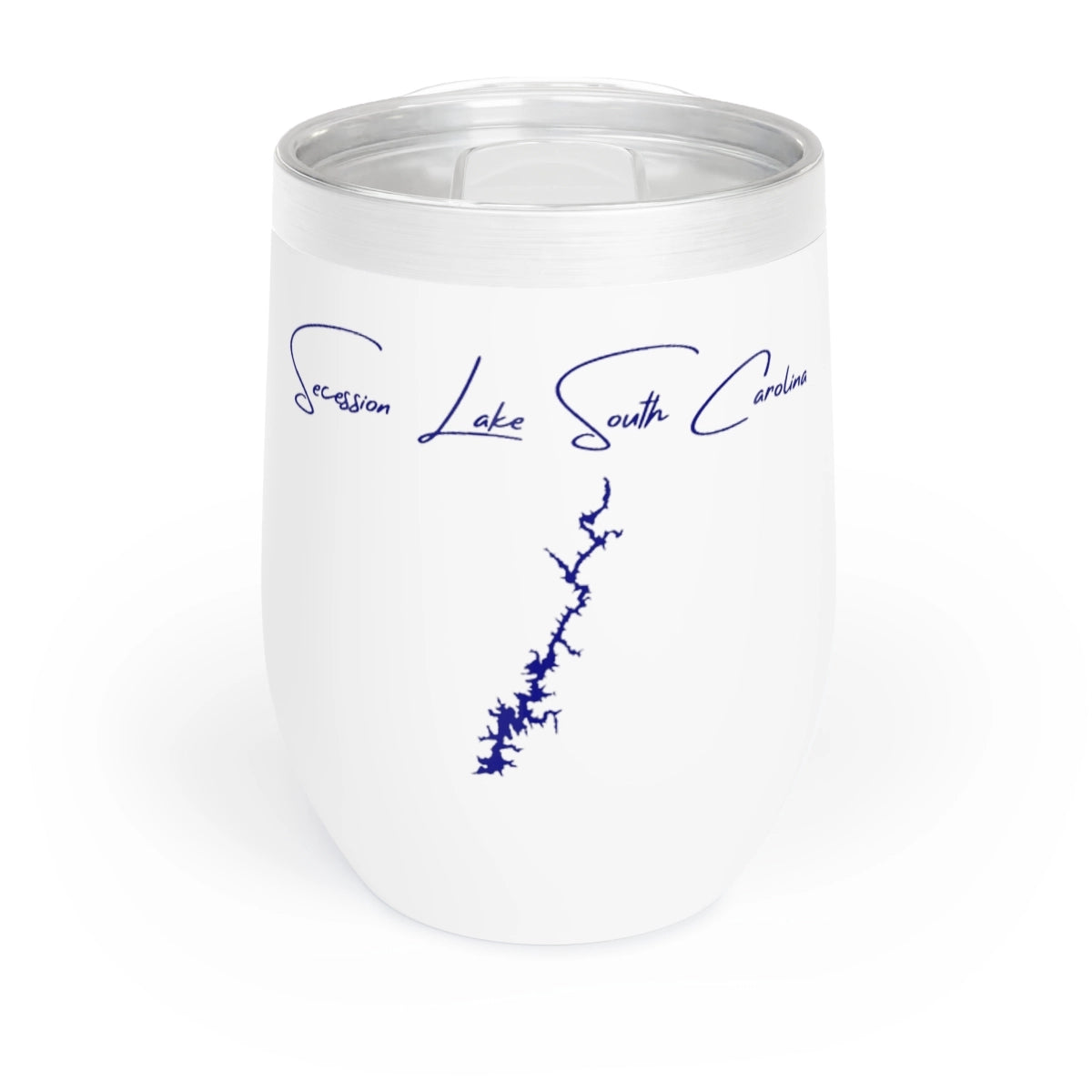 South Carolina Secession Lake Wine Tumbler front position view from front white.webp