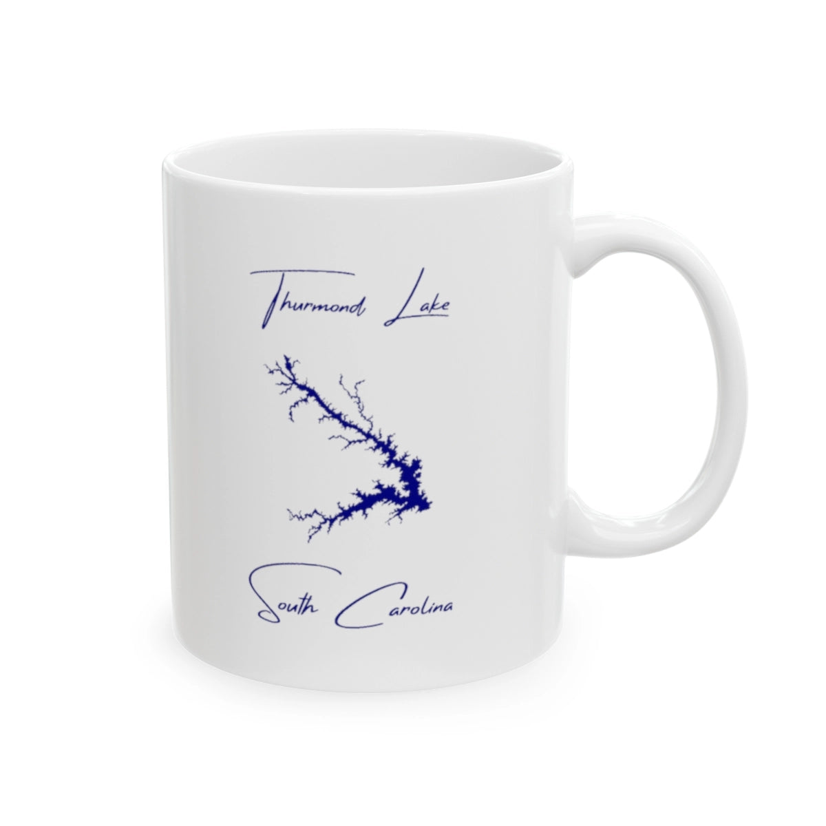 South Carolina Thurmond Lake Ceramic Mug other position view from right 11oz.webp