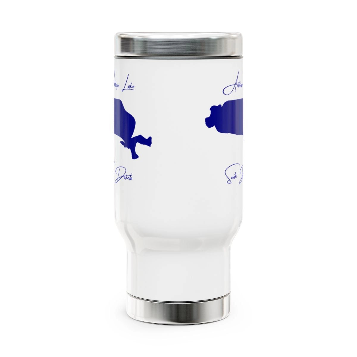 South Dakota Antelope Lake Travel Mug other position view from front 14oz.webp