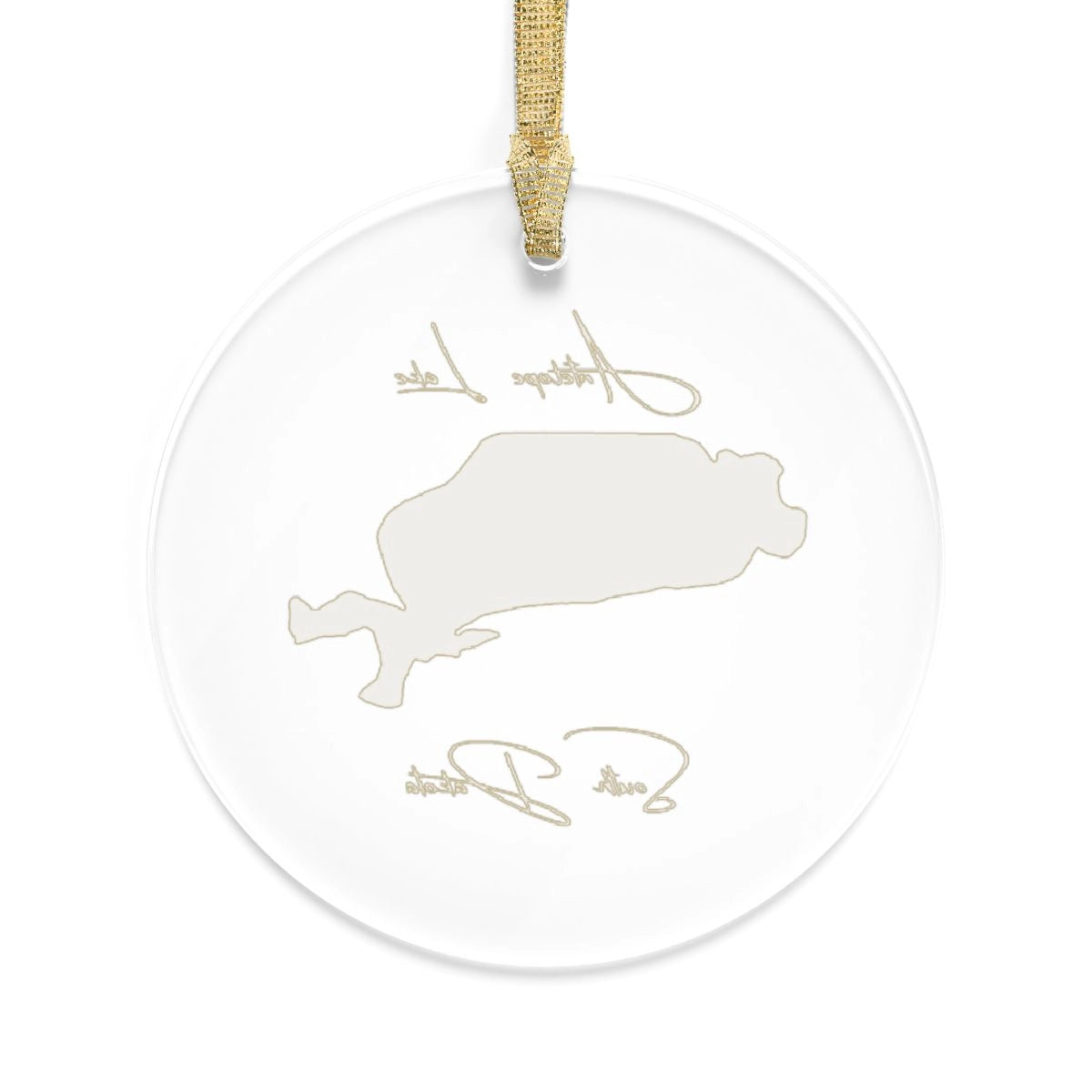 South Dakota Antelope Lake Tree Ornament other position view from back round.webp