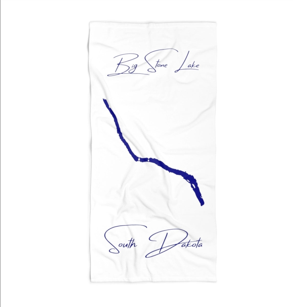 South Dakota Big Stone Lake Beach Towel front position view from front 36 x 72.webp