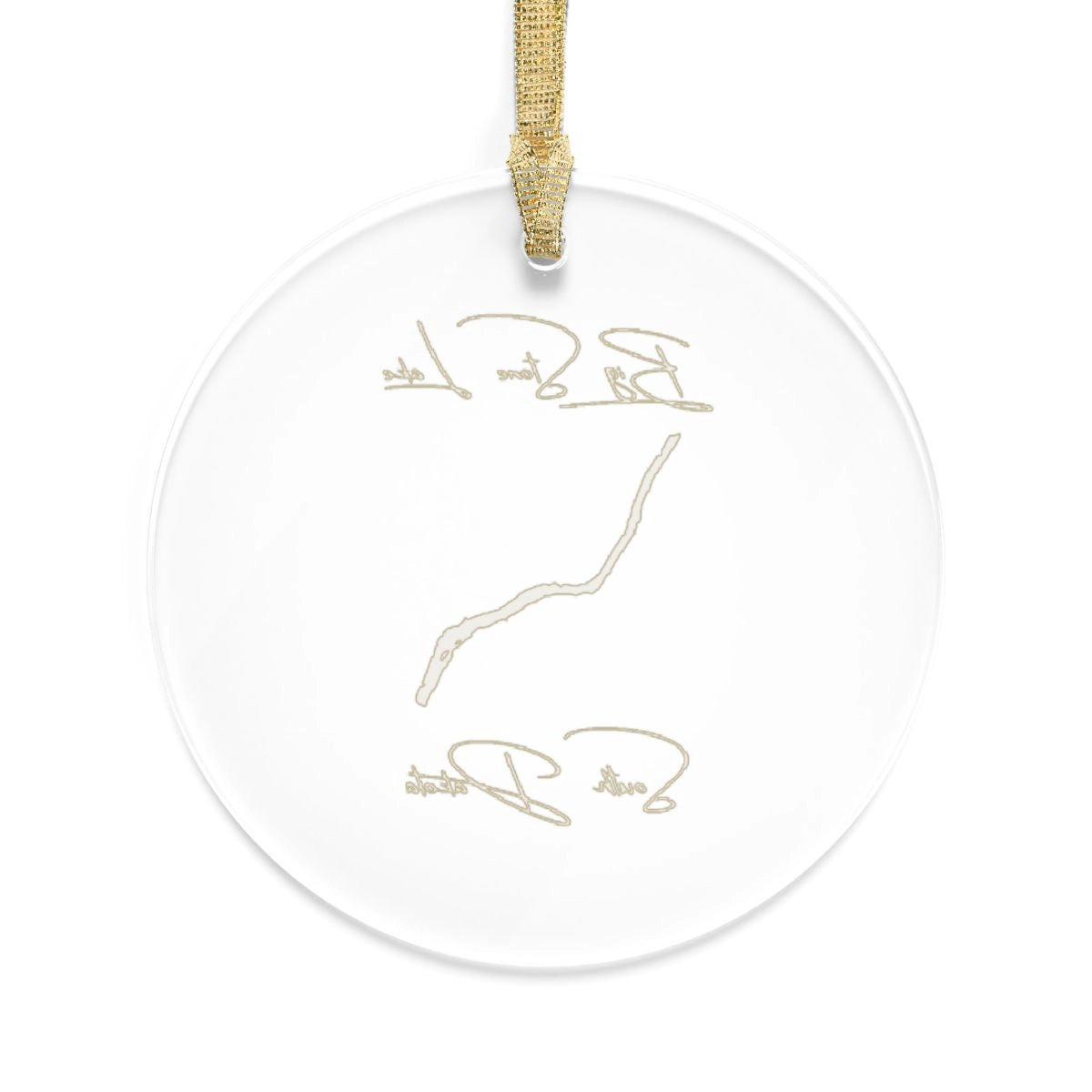 South Dakota Big Stone Lake Tree Ornament other position view from back round.webp