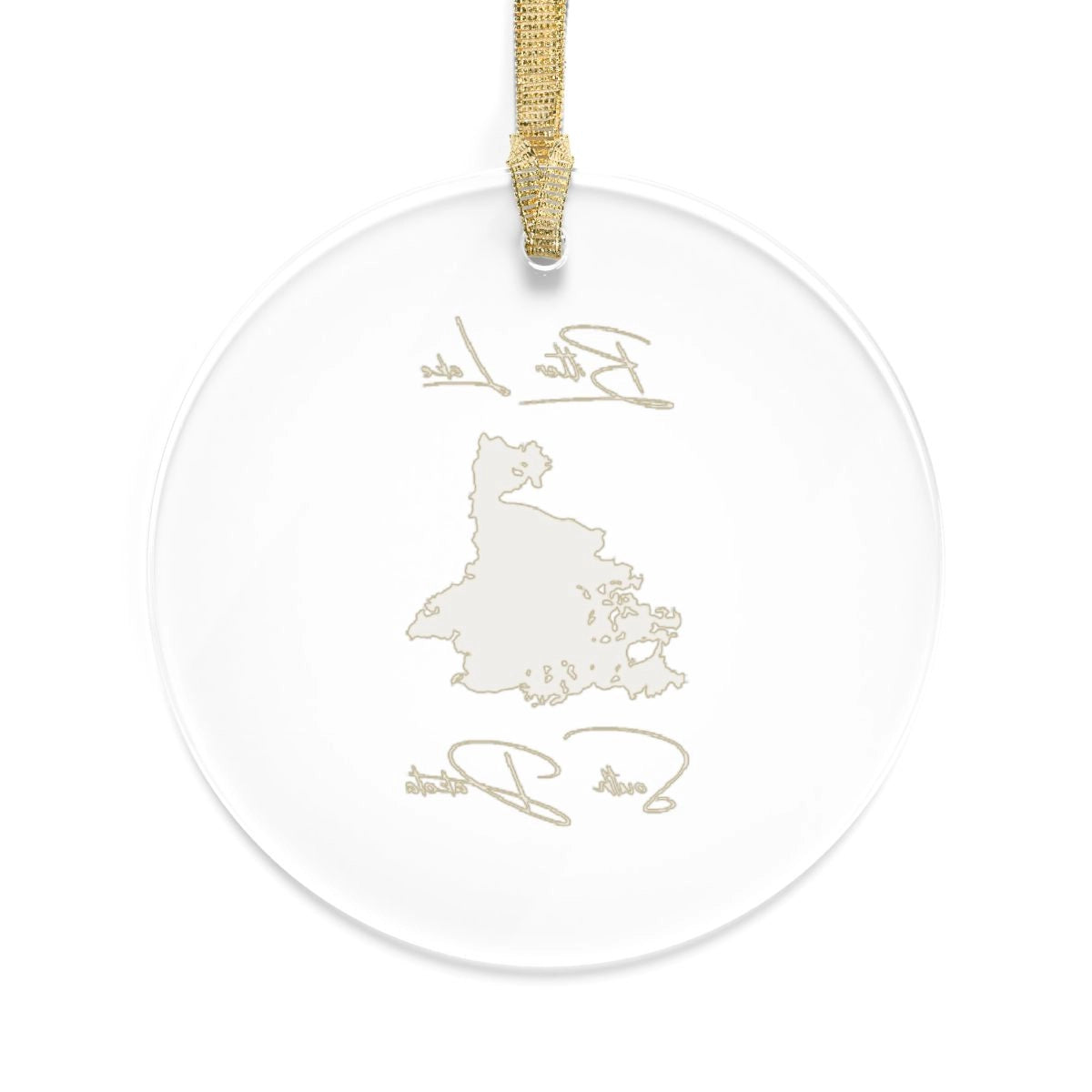 South Dakota Bitter Lake Tree Ornament other position view from back round.webp