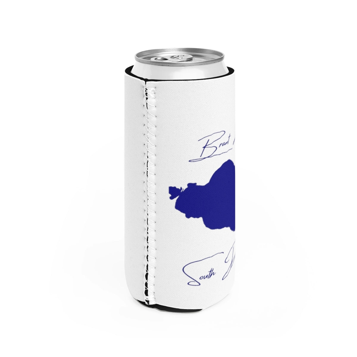 South Dakota Brant Lake Slim Can Koozie all position view from right white.webp