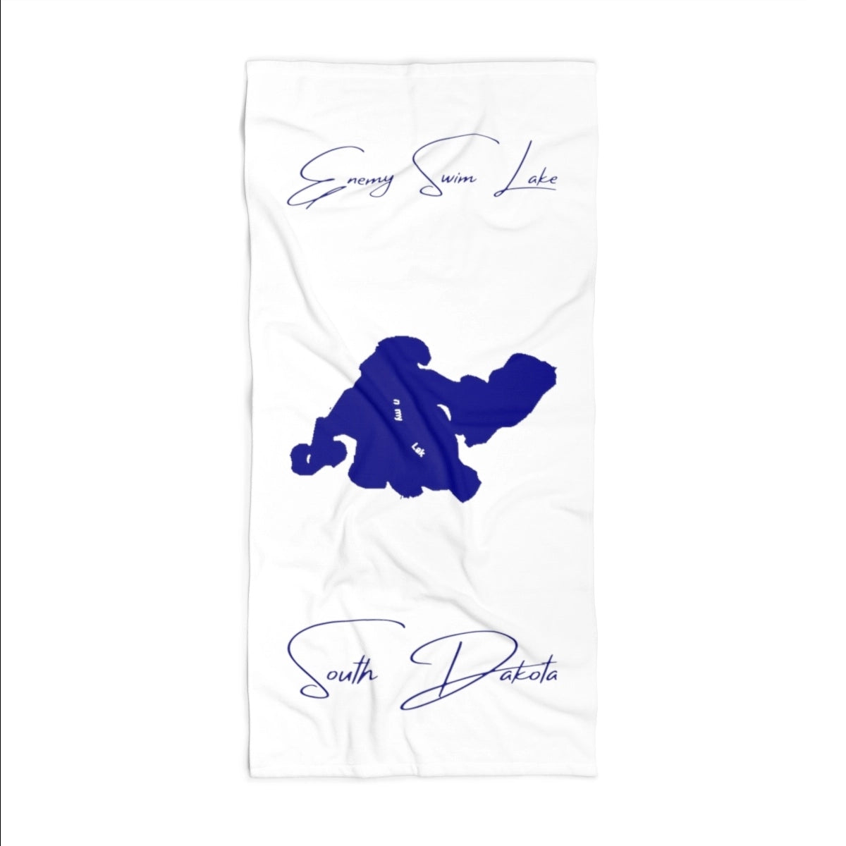 South Dakota Enemy Swim Lake Beach Towel front position view from front 36 x 72.webp