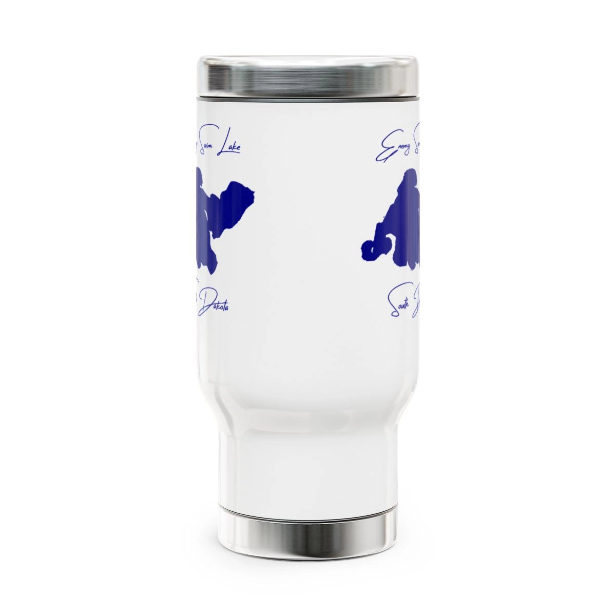 South Dakota Enemy Swim Lake Travel Mug other position view from front 14oz.webp