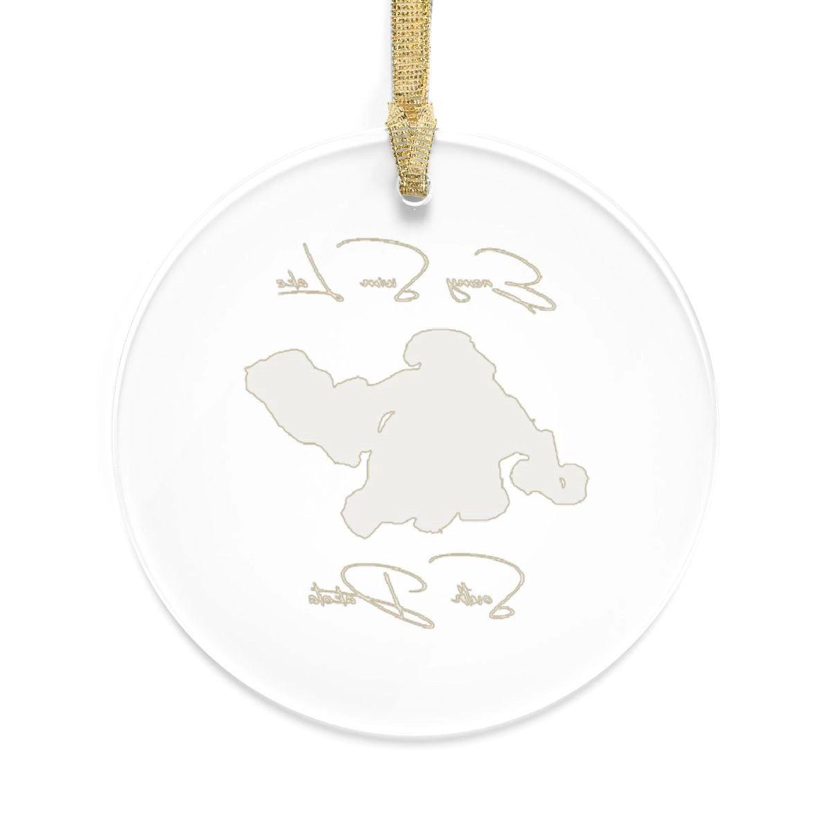 South Dakota Enemy Swim Lake Tree Ornament other position view from back round.webp